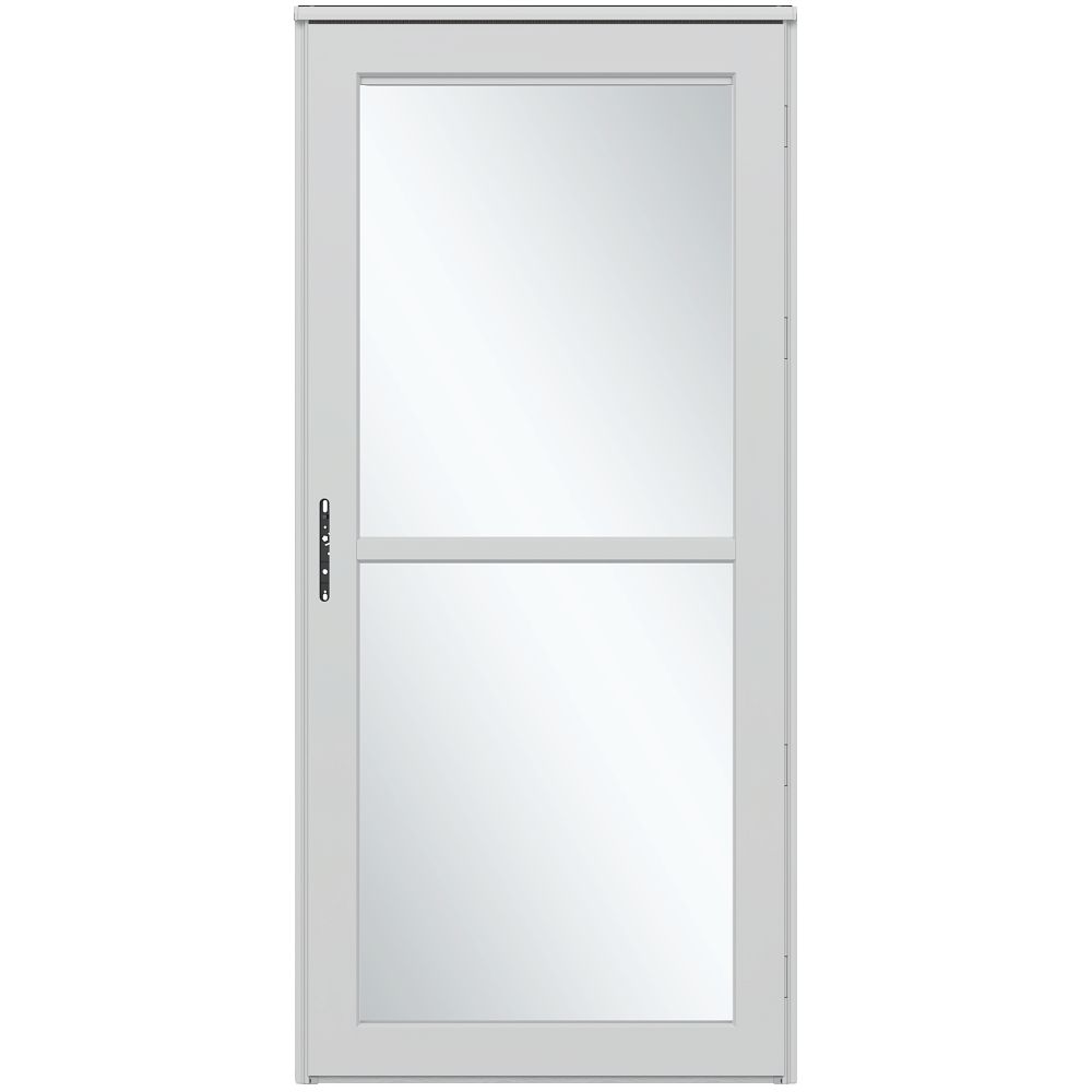 Platinum Retractable Screen Storm Door with Tempered Glass