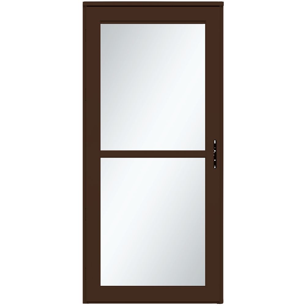 Platinum Retractable Screen Storm Door with Tempered Glass