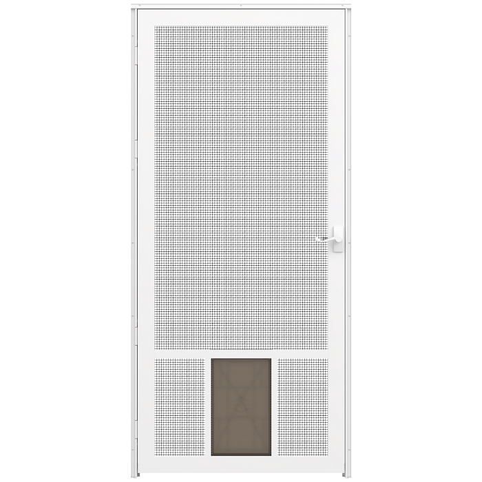 Cat-Net-Door - Standard Dimensions - white + brown 