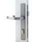 350 Series Fullview Storm Door with Decorative Glass and Brushed Nickel Handle