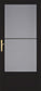 956MV Security Door Left-Hinge with Brass Handle