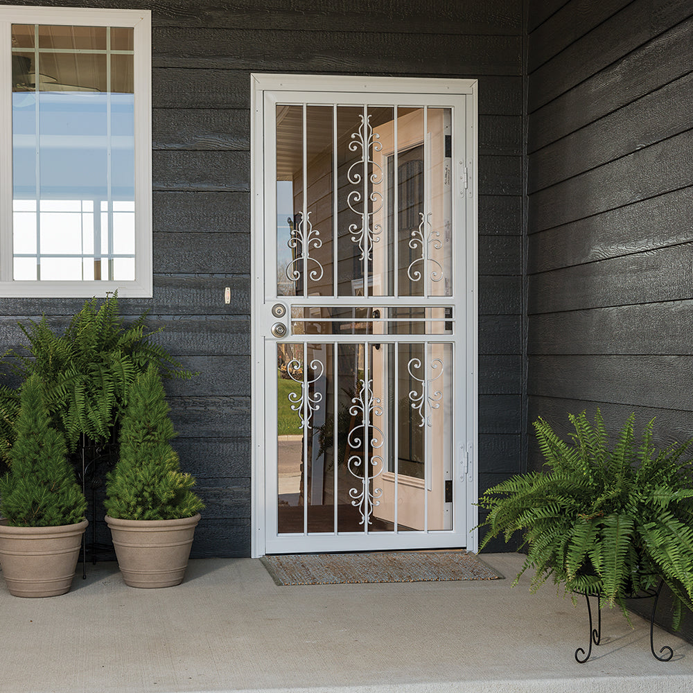 Garden View 34-in by 81-in Security Storm Door