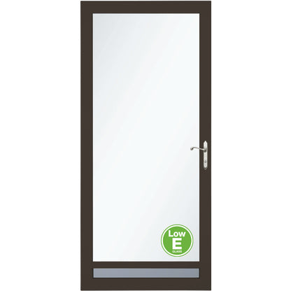 NuVent Fullview Storm Door with Brushed Nickel Handle