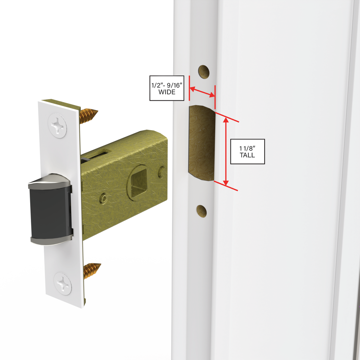 Mortise Handle With Key For Solid Core Doors