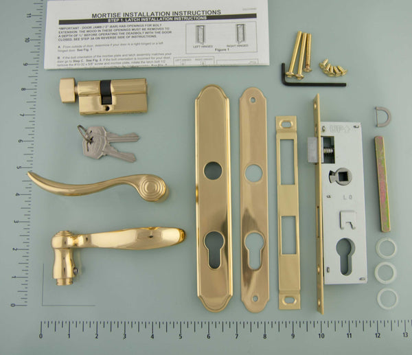 Mortise Hardware Kit With Key And Deadbolt For 1-5/8