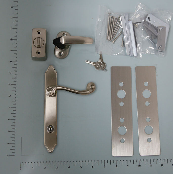 Retrofit Handle With Decorative Finish And Integrated Keyed Lock Fits